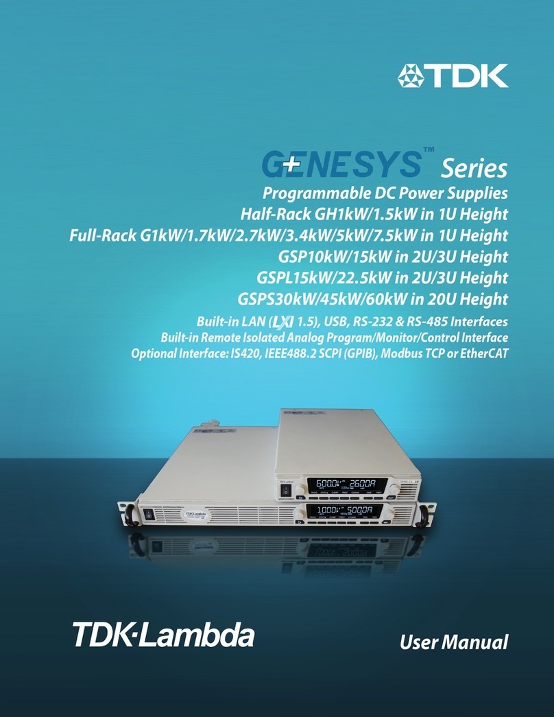 TDK-Lambda G+1U 5kW User manual