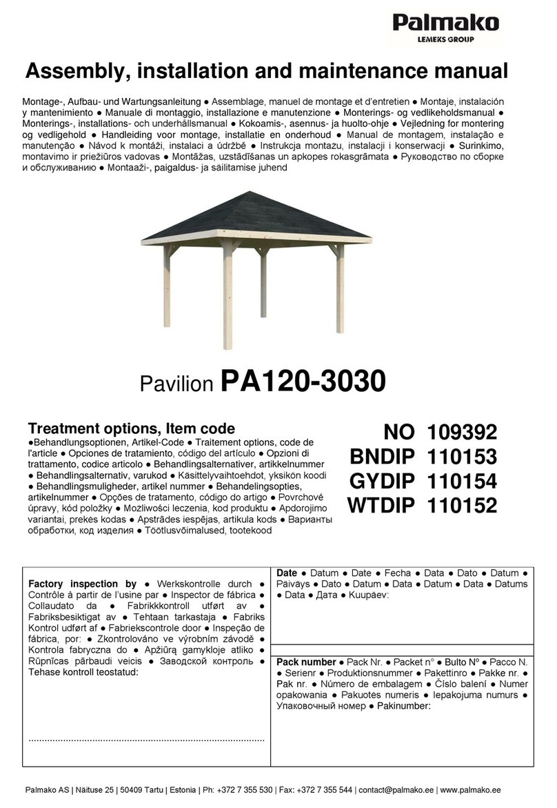 Lemeks Palmako PA120-3030 Assembly, installation and maintenance manual Lemeks Palmako PA120-3030 Assembly, installation and maintenance manual