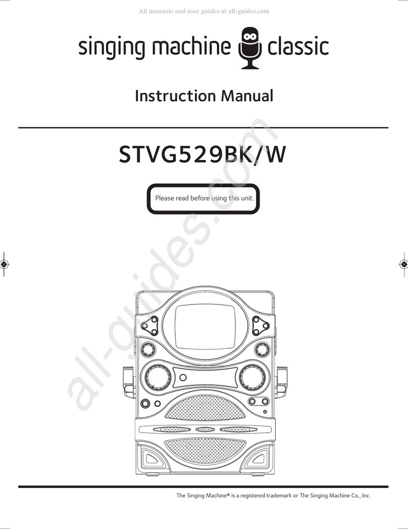 The Singing Machine STVG529BK/W User manual