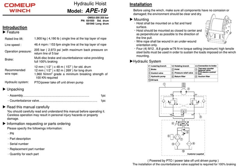 Come.up Winch APE-19 quick start guide