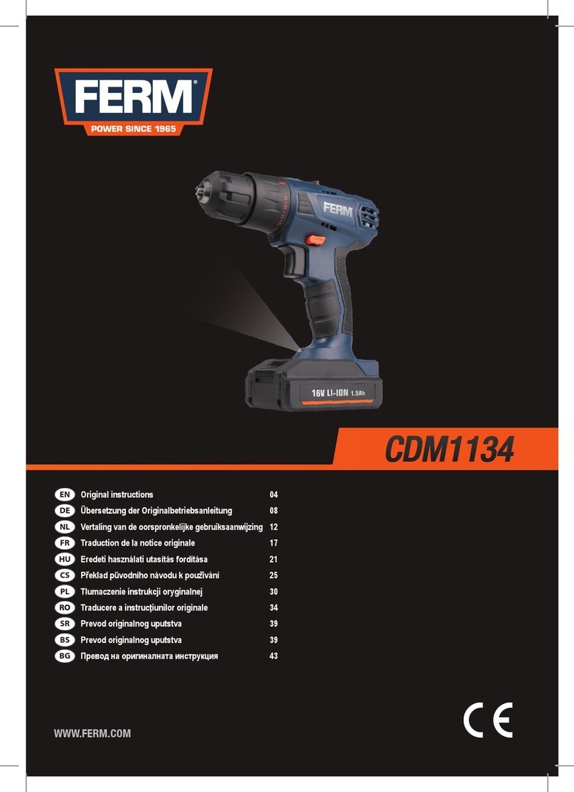 Ferm CDM1134 User manual Ferm CDM1134 User manual