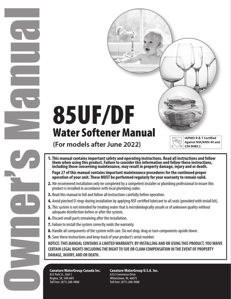 Canature WaterGroup 85UF owner's manual