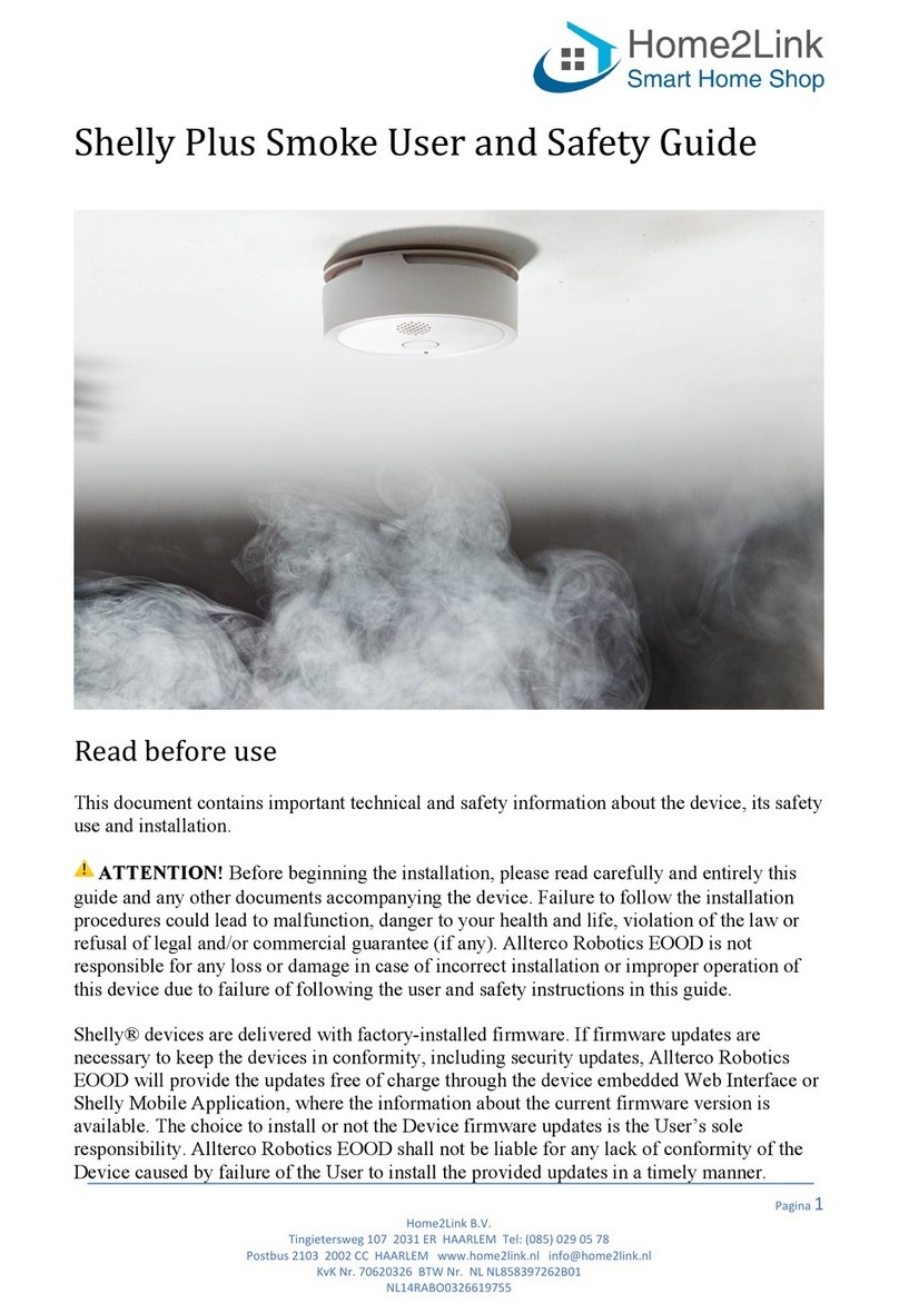 Home2Link Shelly Plus Smoke General user and safety guide
