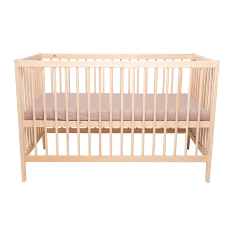 ebebek NATURAL WOOD 2-LEVEL CRIB BYP-ULSNAT Assembly instructions
