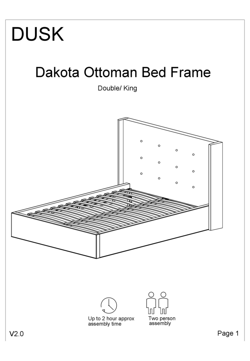 DUSK Dakota Ottoman Bed Frame manual DUSK Dakota Ottoman Bed Frame manual