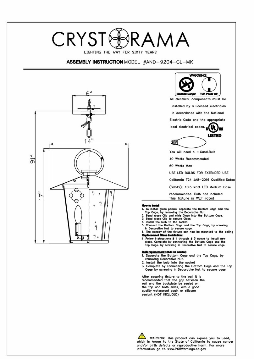 Crystorama AND-9204-CL-MK Assembly instruction