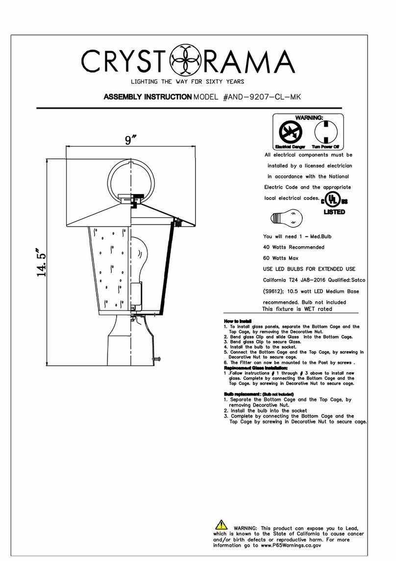 Crystorama AND-9207-CL-MK User manual
