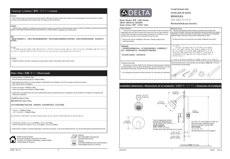 Delta 26576 Series quick start guide