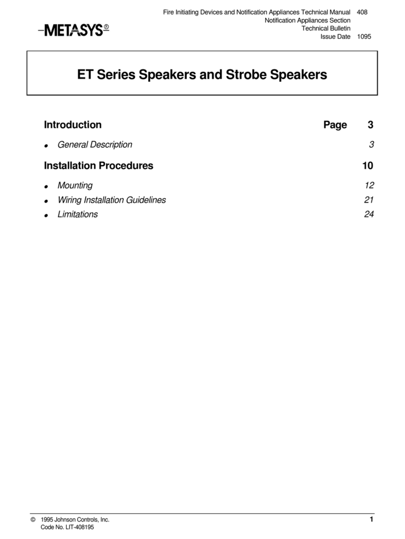 Metasys ET Series manual