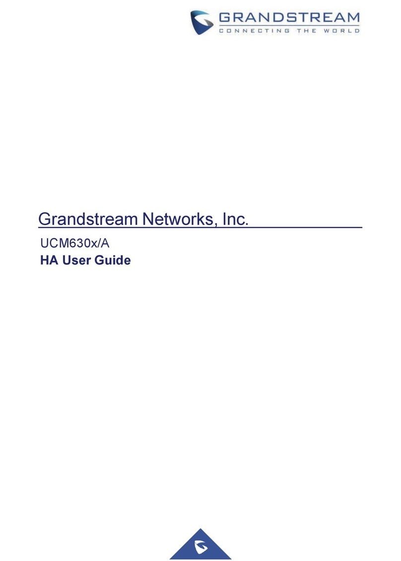 Grandstream Networks UCM630 A Series User manual Grandstream Networks UCM630 A Series User manual