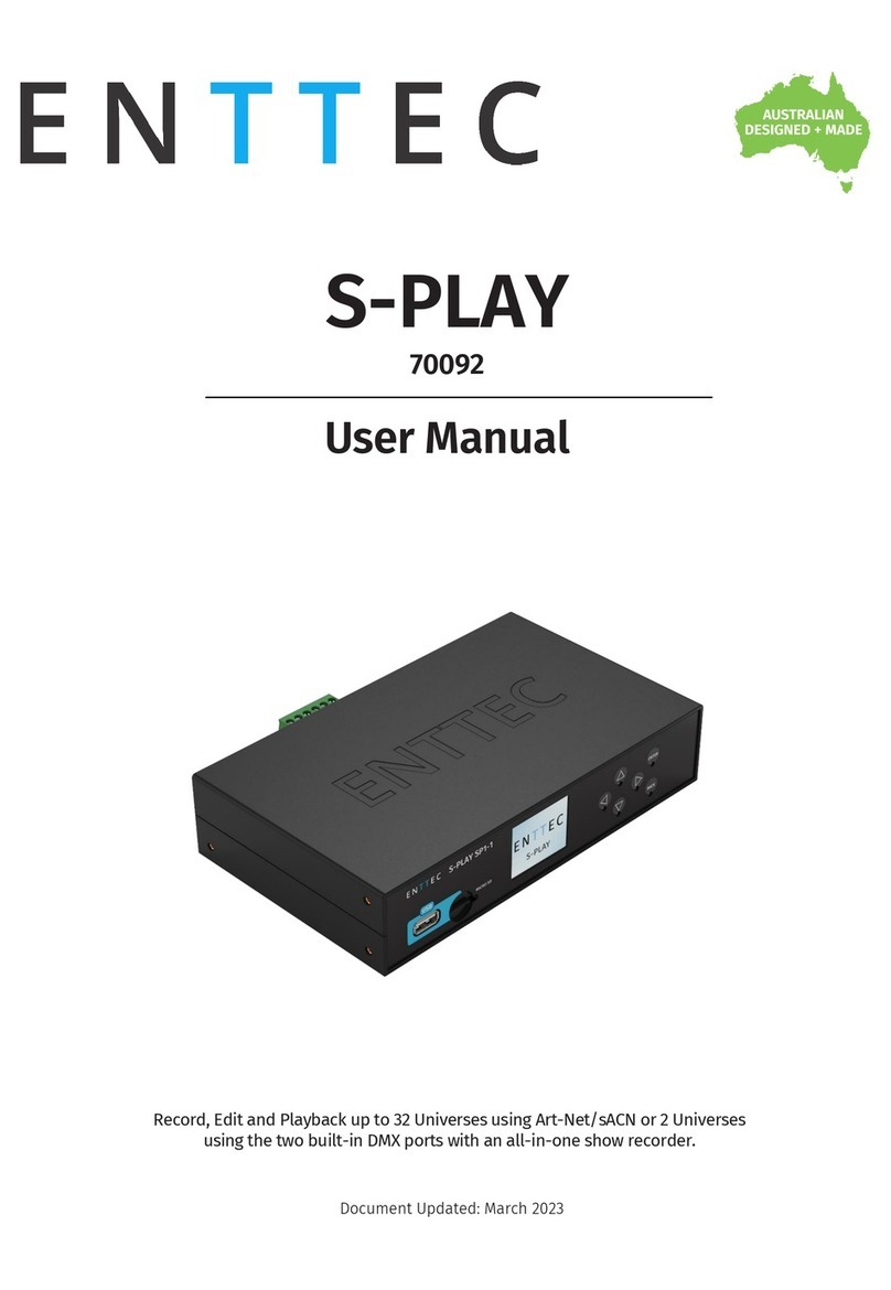 Enttec S-PLAY User manual