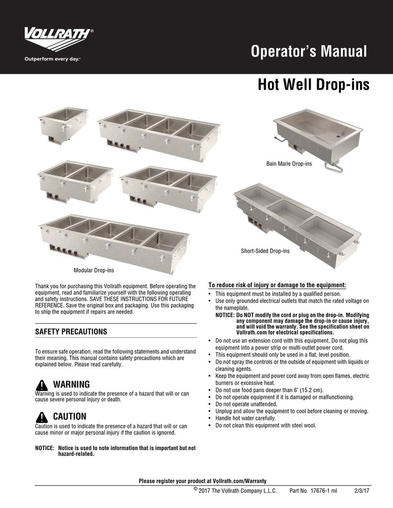 Vollrath Bain Marie Two Pan User manual
