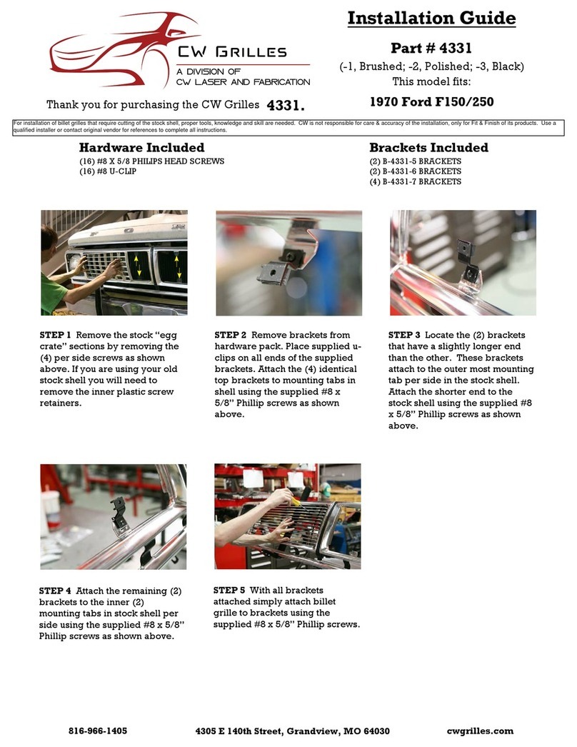 CW GRILLES 4331 installation guide