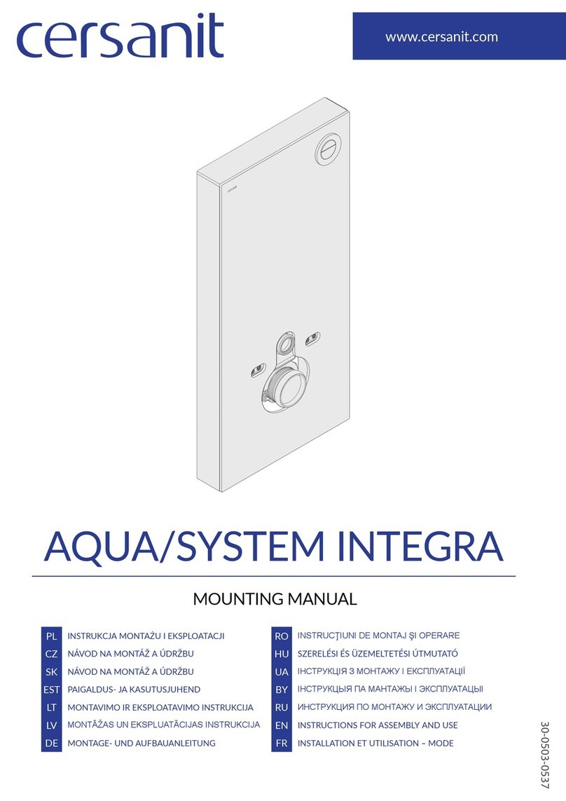 Cersanit AQUA INTEGRA Mounting manual Cersanit AQUA INTEGRA Mounting manual