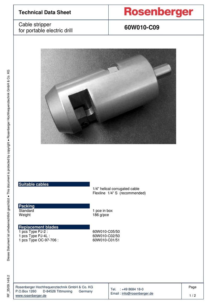 Rosenberger 60W010-C09 Technical data sheet