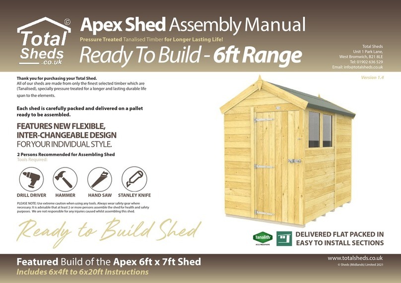 total sheds Apex Shed 6ft x 7ft Assembly manual total sheds Apex Shed 6ft x 7ft Assembly manual
