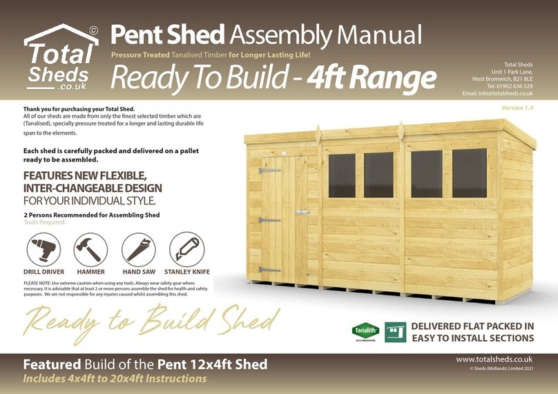 total sheds Pent Shed 12x4ft Assembly manual total sheds Pent Shed 12x4ft Assembly manual