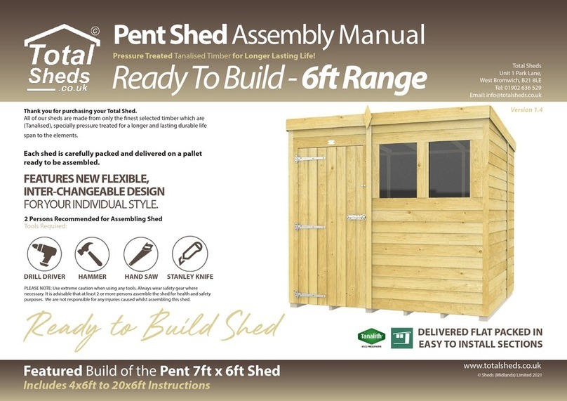 total sheds Pent Shed 7ft x 5ft User manual total sheds Pent Shed 7ft x 5ft User manual