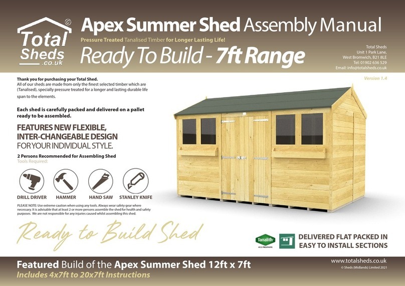total sheds Apex Summer House 12ft x 4ft Assembly manual total sheds Apex Summer House 12ft x 4ft Assembly manual