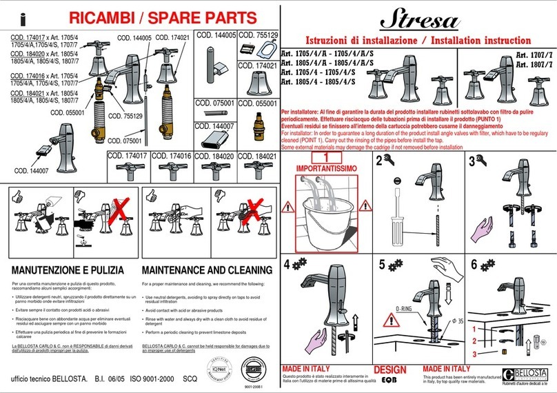 BELLOSTA Stresa 1705/4/A User manual BELLOSTA Stresa 1705/4/A User manual