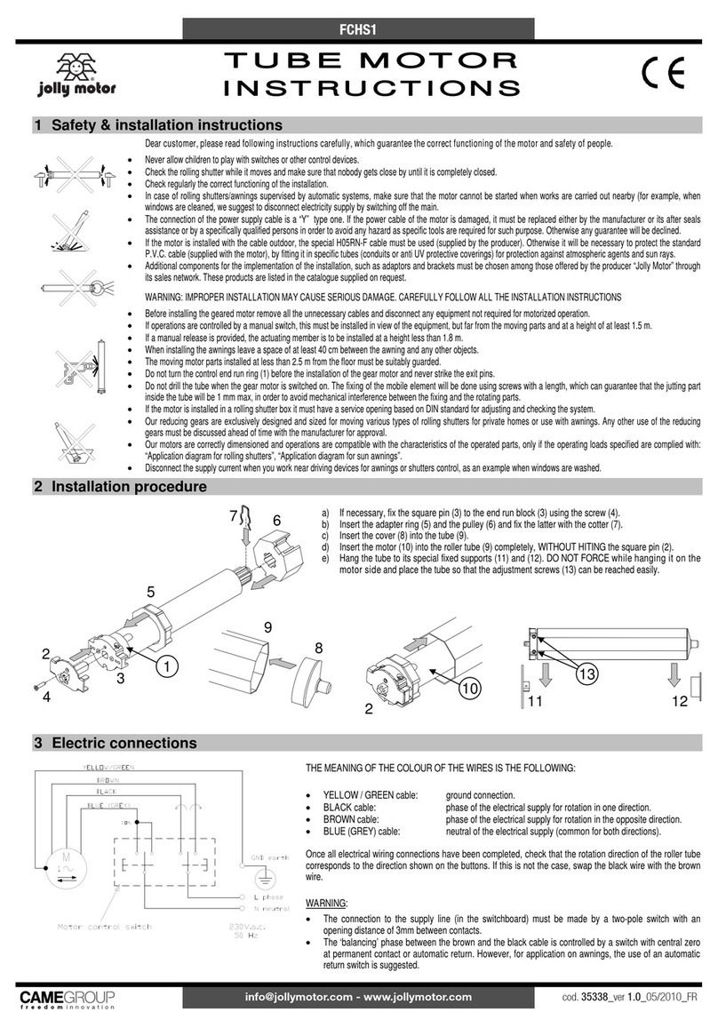 jolly motor FCHS1 instructions