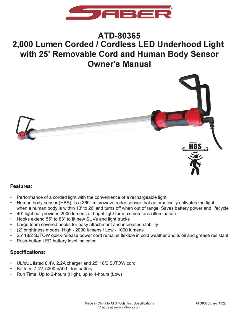 ATD Tools Saber ATD-80365 owner's manual ATD Tools Saber ATD-80365 owner's manual