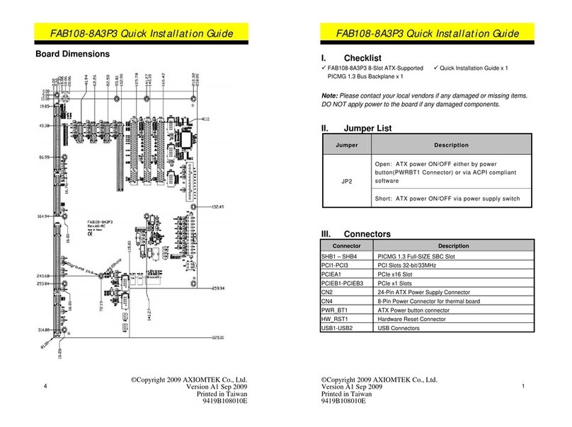 AXIOMTEK FAB108-8A3P3 User manual