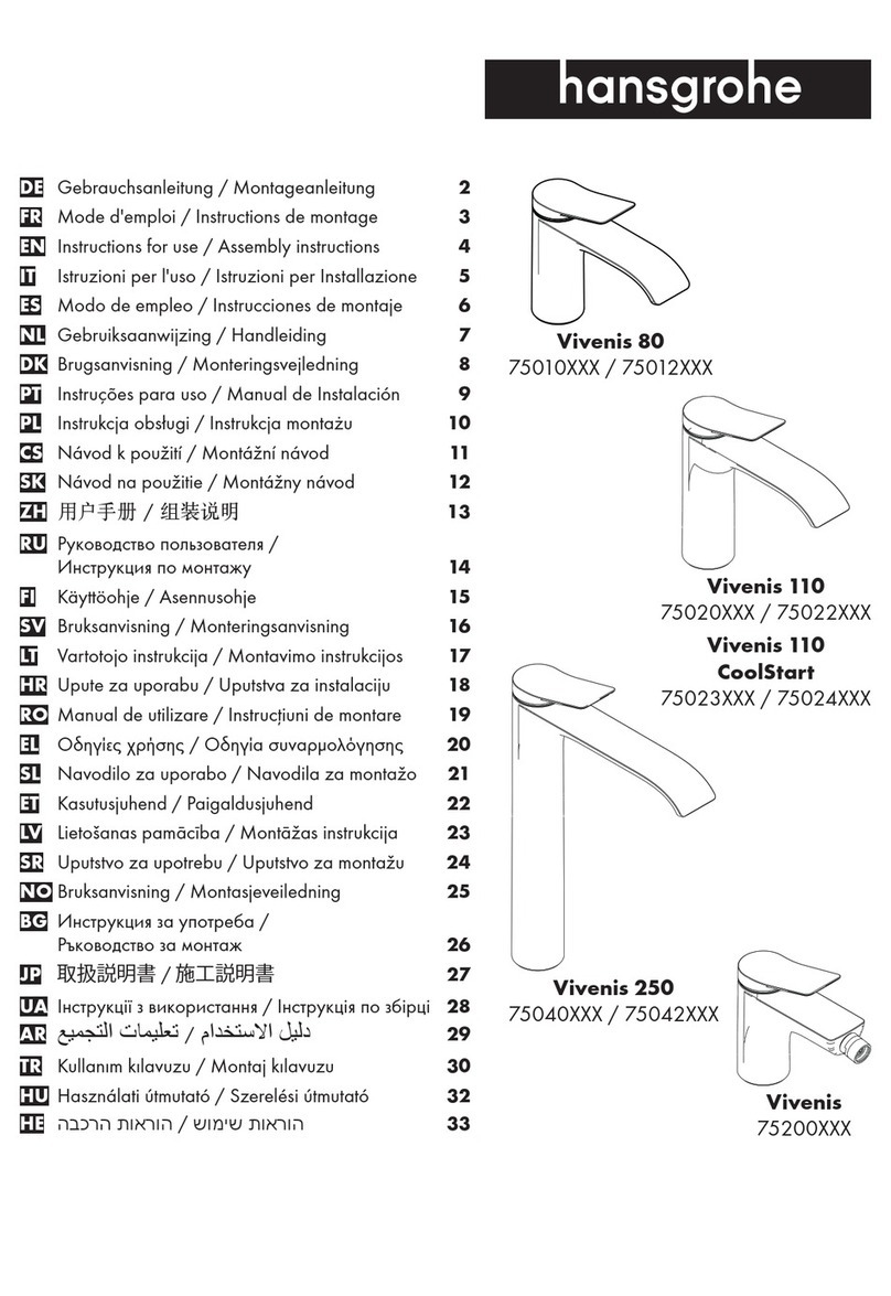 Hans Grohe Vivenis 80 75010 Series Instructions for use/assembly instructions