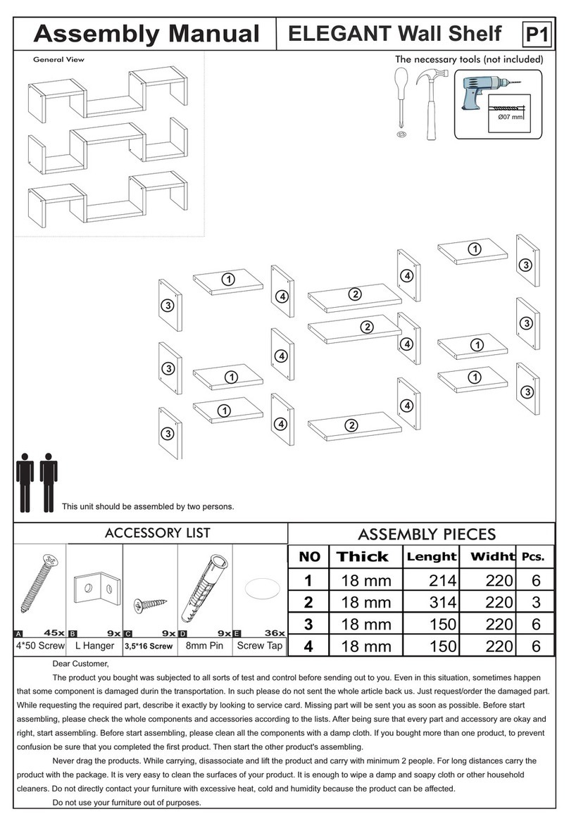Leroy Merlin ELEGANT Wall Shelf Assembly manual