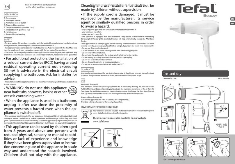 TEFAL Instant Dry User manual
