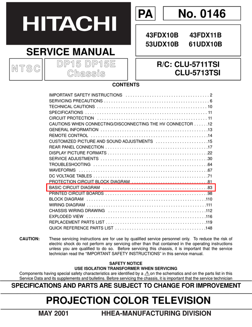 Hitachi 43FDX10B Service manual