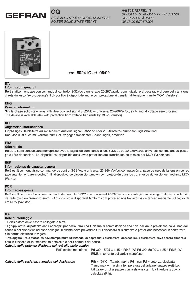 gefran GQ User manual gefran GQ User manual