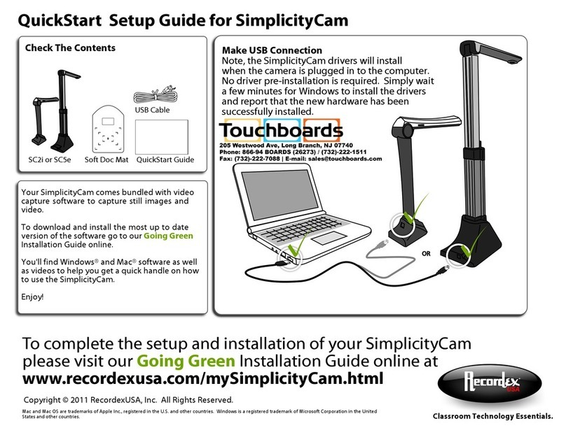 Recordex SimplicityCam SC2i Quick start setup guide