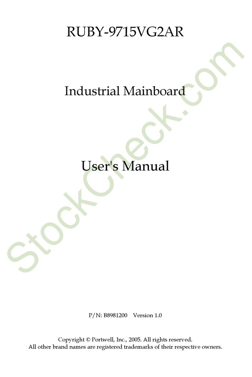 Portwell RUBY-9715VG2AR User manual