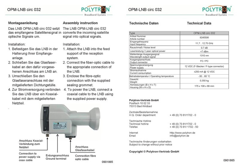 Polytron OPM-LNB circ 032 User manual