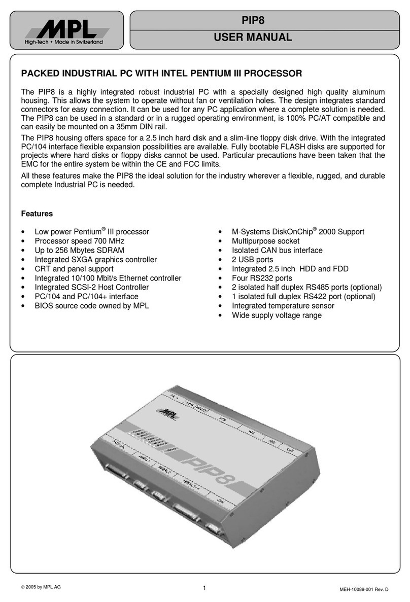 MPL PIP8 user manual