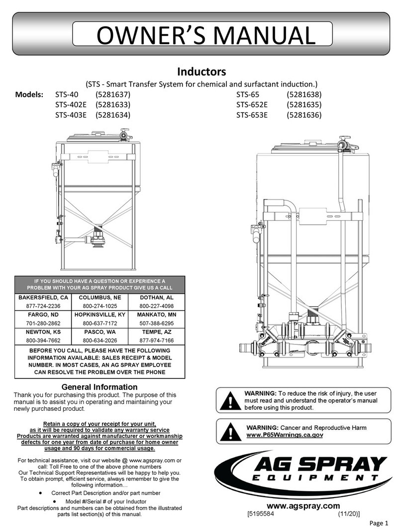 AG SPRAY STS-40 User manual