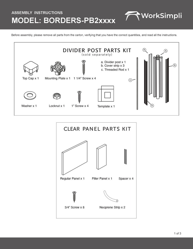 WorkSimpli BORDERS-PB2 Series Assembly instructions