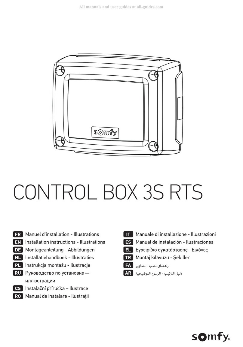 SOMFY CONTROL BOX 3S RTS User manual