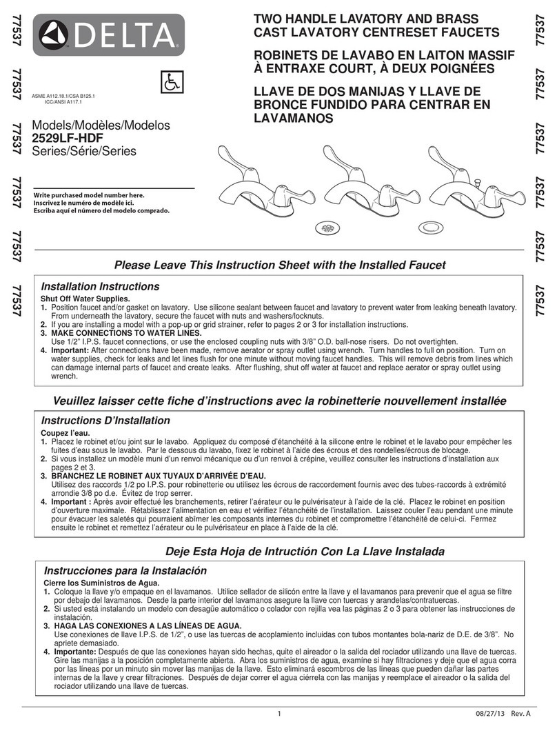 Delta 2529LF-HDF Series manual