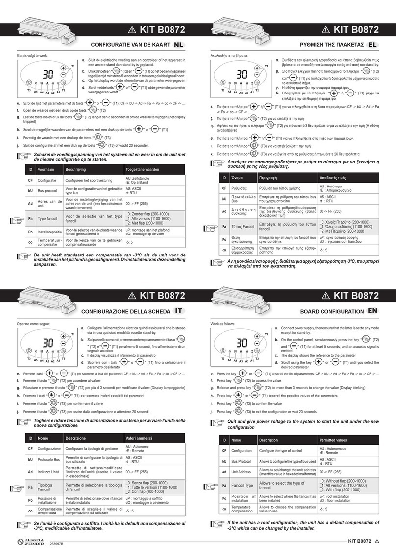 Olimpia splendid B0872 quick start guide Olimpia splendid B0872 quick start guide