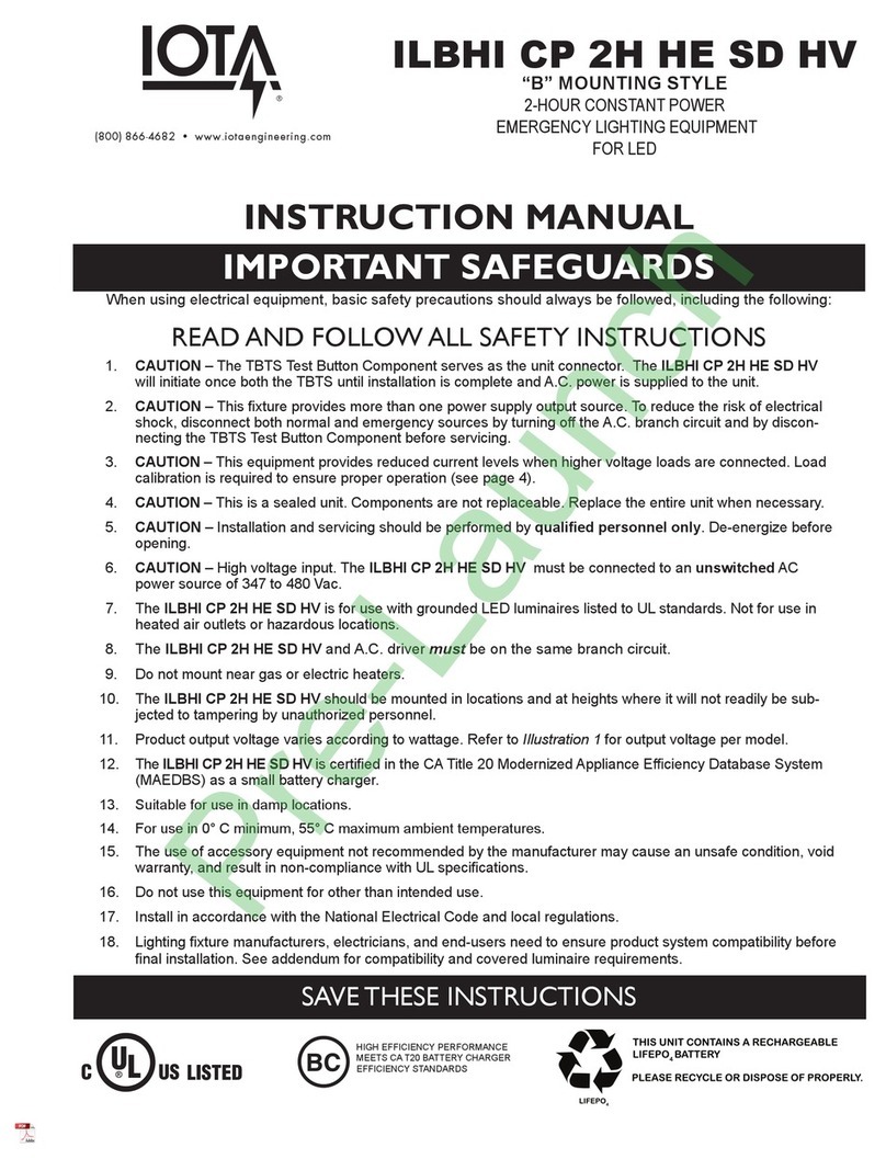 IOTA ILBHI CP 2H HE SD HV instruction manual
