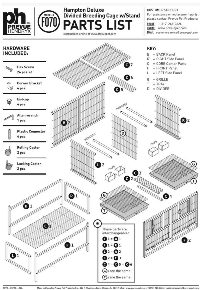 Prevue Hendryx Hampton Deluxe F070 User manual Prevue Hendryx Hampton Deluxe F070 User manual