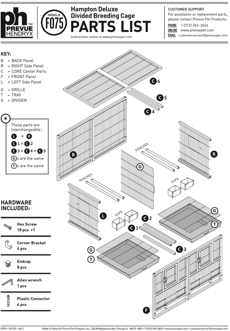 Prevue Hendryx Hampton Deluxe F075 User manual Prevue Hendryx Hampton Deluxe F075 User manual