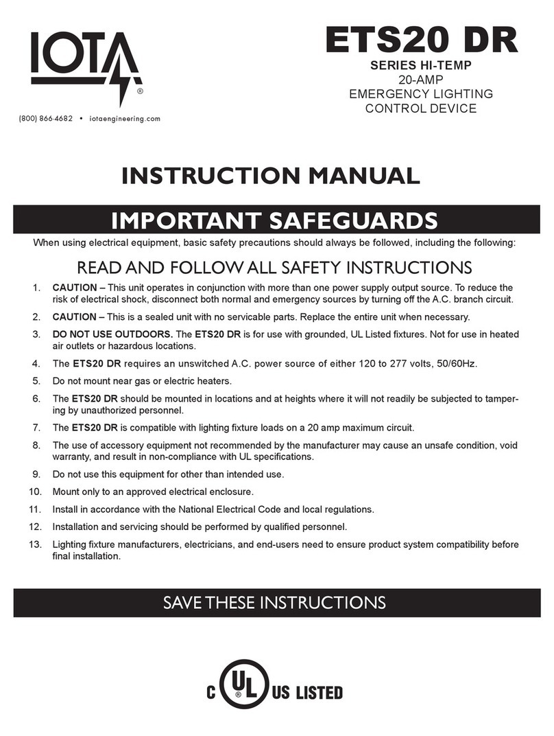 IOTA ETS20 DR Series instruction manual