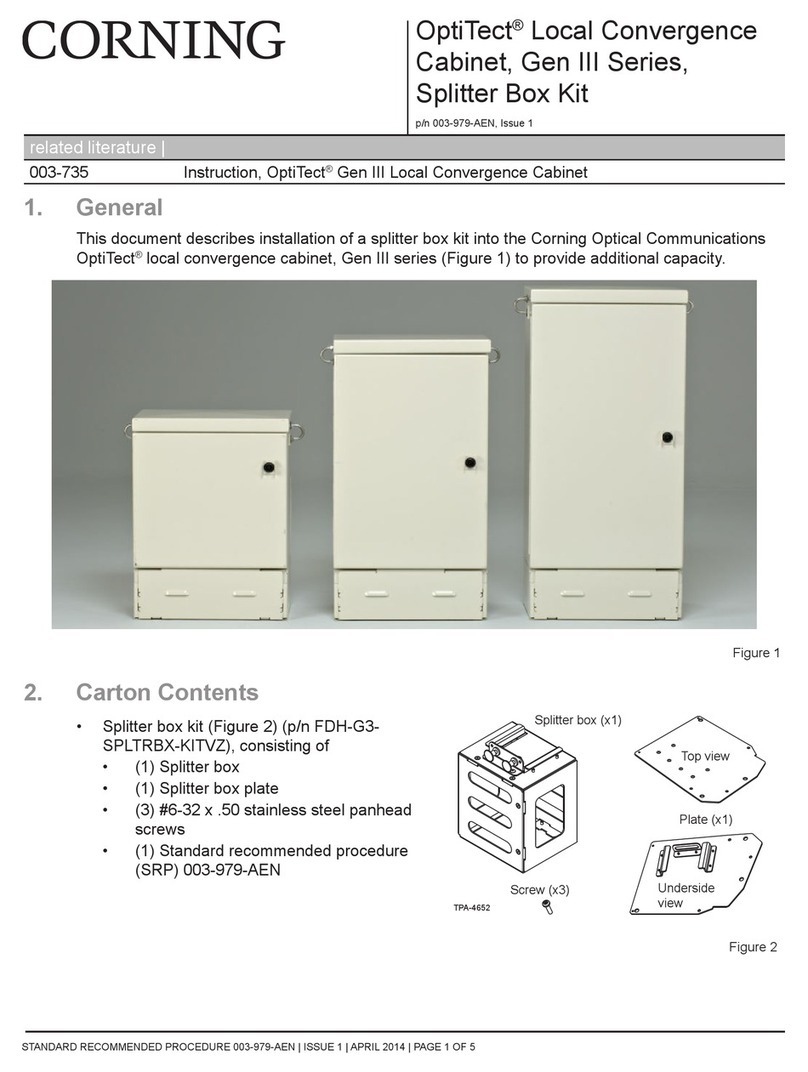 CORNING OptiTect Gen III Series quick start guide