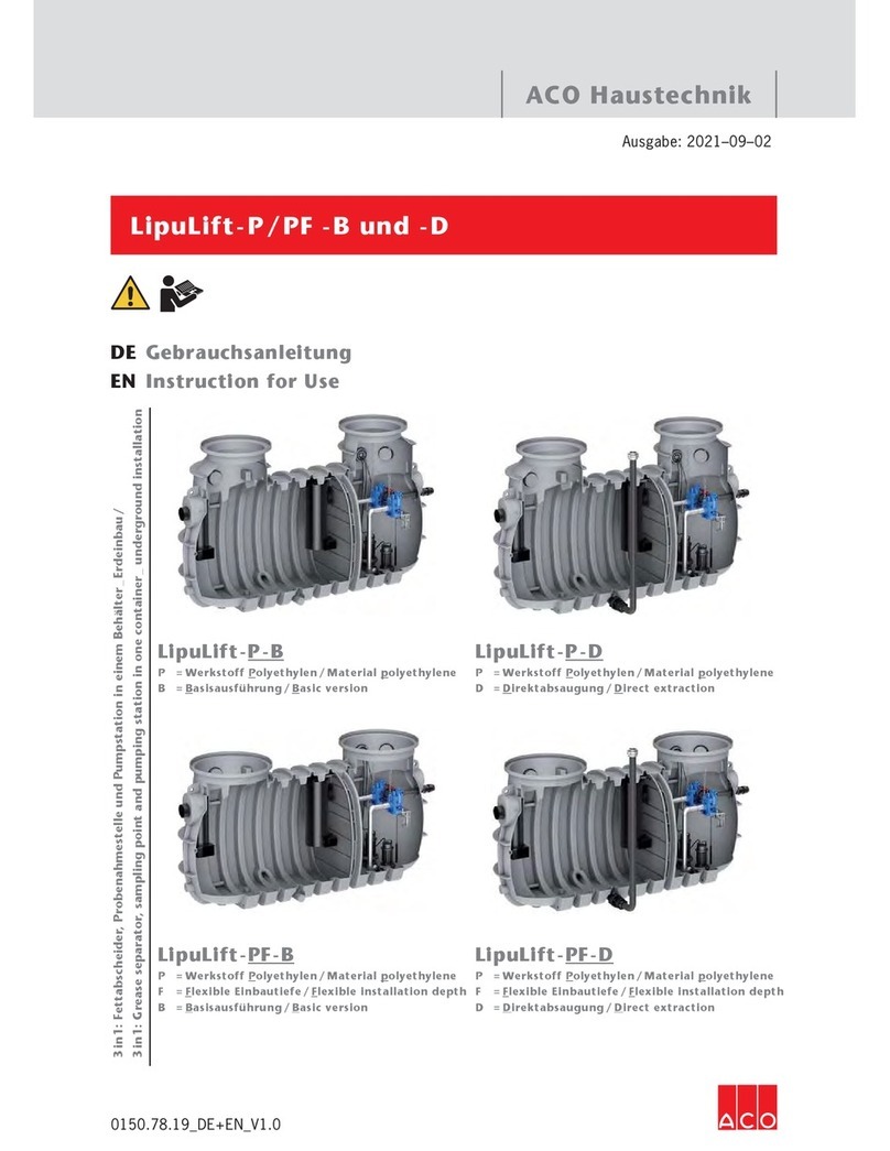 ACO Haustechnik LipuLift-P-B Instructions for use