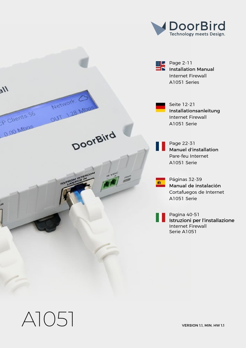 DoorBird A1051 Series installation manual