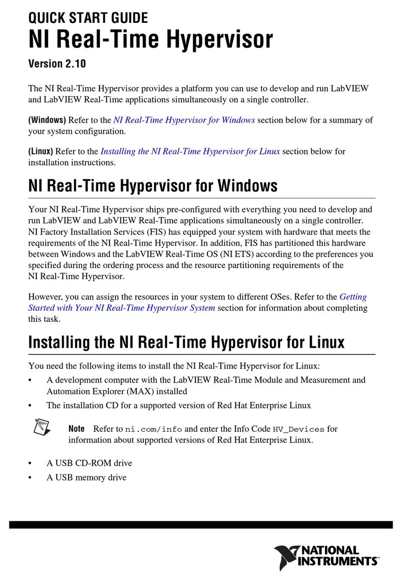 National Instruments NI Real-Time Hypervisor User manual