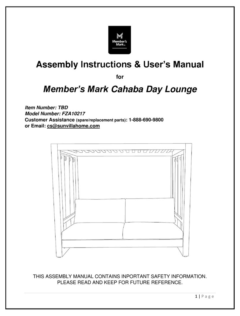 Members Mark TBD FZA10217 Assembly instructions & user manual Members Mark TBD FZA10217 Assembly instructions & user manual